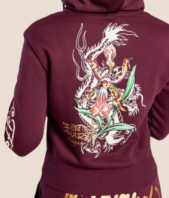 Tops | Ed Hardy Tigers Boxy Hoodie Fig
