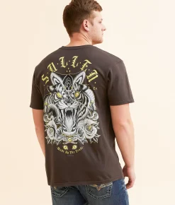 Graphic T-Shirts | Sullen Tiger Snake T-Shirt Vintage Black