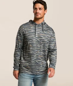 BURLEBO Wetland Performance Hoodie Tiger Stripe Camo Hot