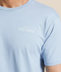 Kimes Ranch Tilted T-Shirt Stonewash Denim Hot