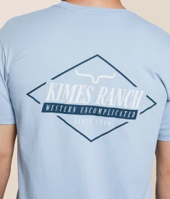 Kimes Ranch Tilted T-Shirt Stonewash Denim Hot