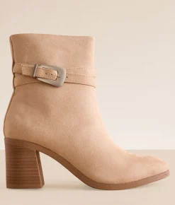 Soda Timmy Contemporary Ankle Boot Beige