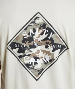 Tops|Graphic T-Shirts | Salty Crew Tippet Camo Fill T-Shirt Bone