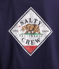 Tops | Salty Crew Tippet Cropped T-Shirt Bright Navy