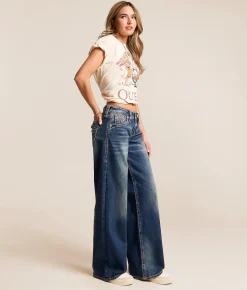 Jeans|Bottoms | Rock Revival Titania Low Slung Wide Leg Baggy Stretch Jean Vintage Dark Blue