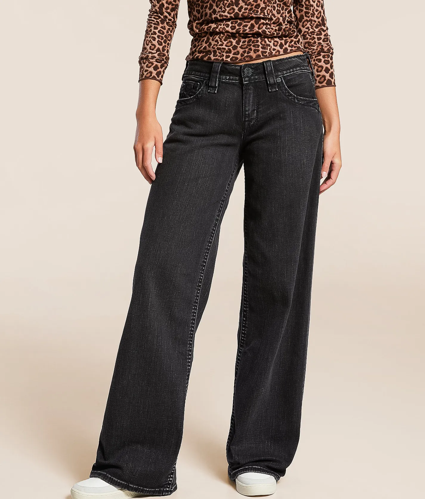 Rock Revival Titania Wide Leg Baggy Stretch Jean Titania BYII201 Discount