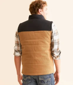 BKE Tobacco Corduroy Vest Tobacco Grey New