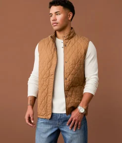 Tops|Coats & Jackets | Outpost Makers Tobacco Twill Vest Rubber