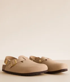 Birkenstock® Tokio Leather Clog Sandcastle Discount