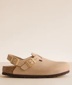 Birkenstock® Tokio Leather Clog Sandcastle Discount