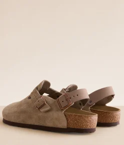Birkenstock® Tokio ll Suede Clog Taupe Suede New