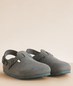Birkenstock® Tokio Suede Clog Basalt Gray Online