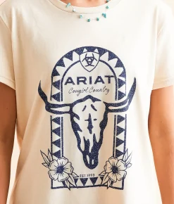 Tops | Ariat Tomb Stamp T-Shirt Natural