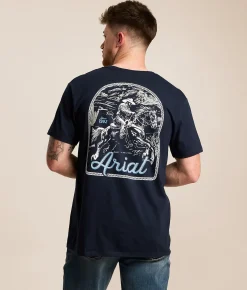 Ariat Tombstone Cowboy T-Shirt Navy Ink Clearance