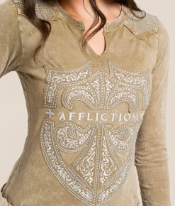 Tops | Affliction Tomorrow Western T-Shirt Timberwolf Lava Wash
