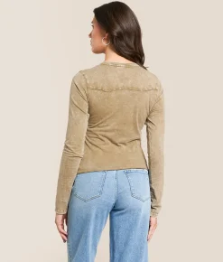 Tops | Affliction Tomorrow Western T-Shirt Timberwolf Lava Wash