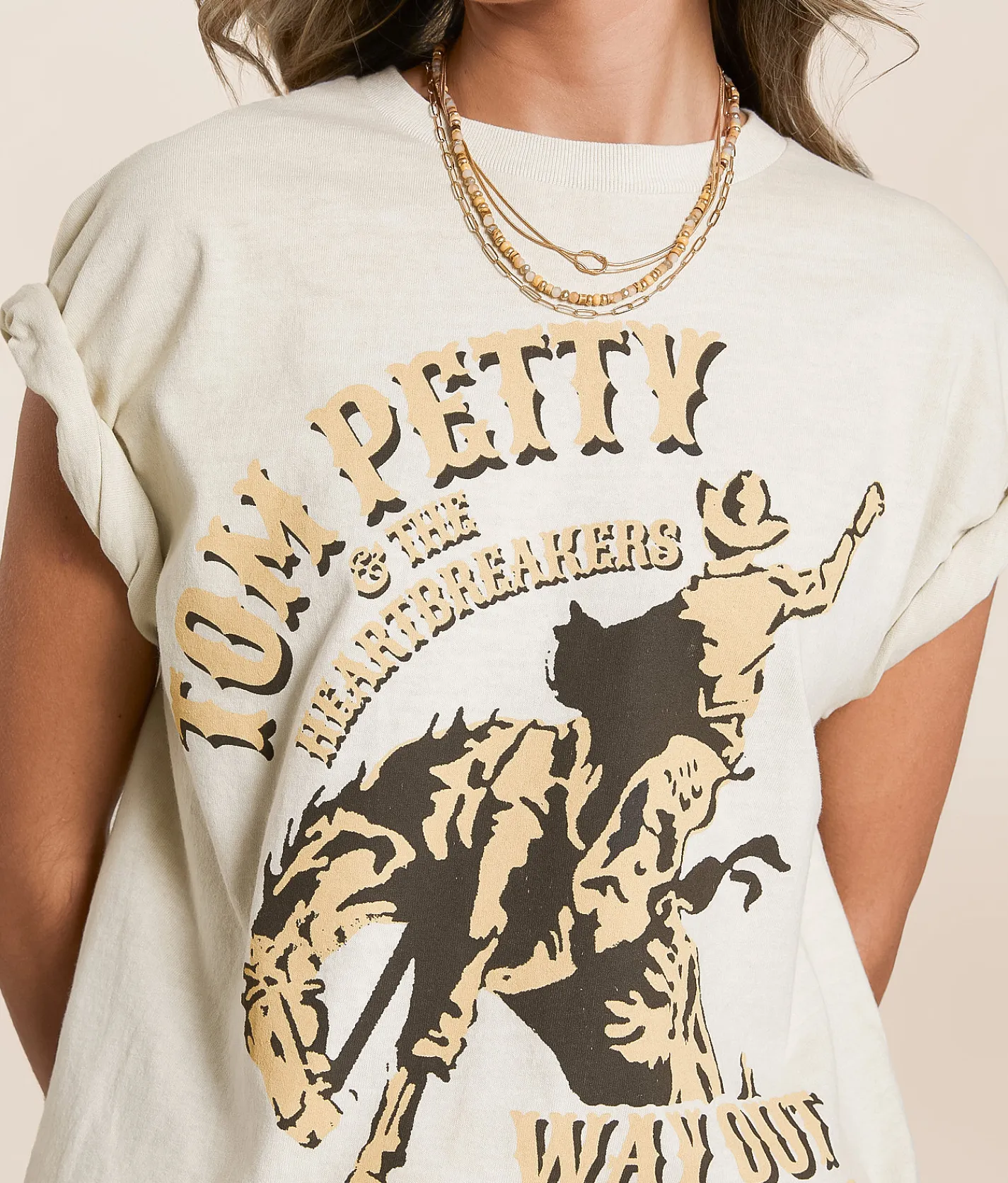 American Classics Tom Petty & The Heartbreakers Band T-Shirt Natural Online