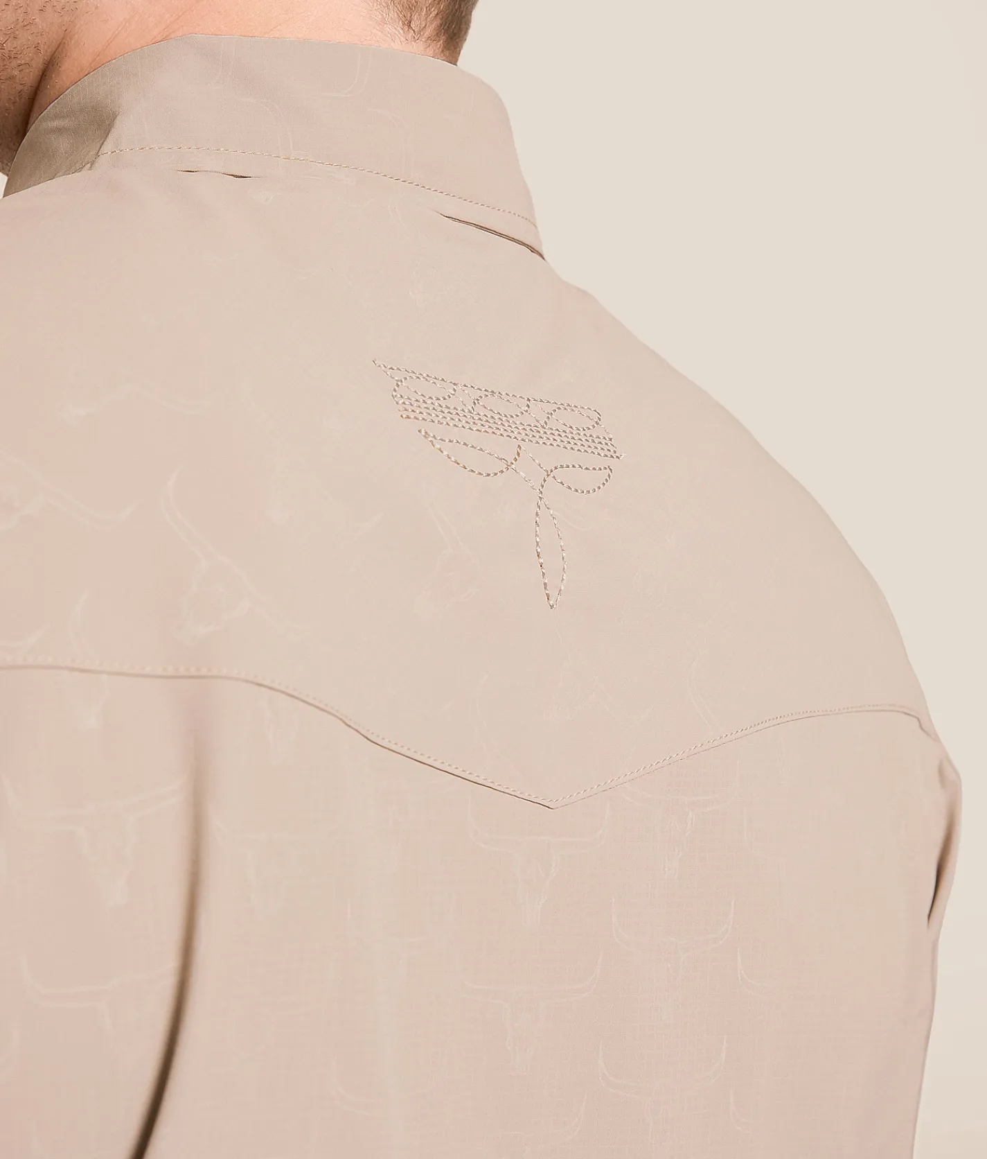 Tops | Gentry County Tonal Athletic Performance Stretch Shirt Tan Brown