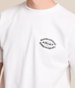 Graphic T-Shirts | Ariat Tonal Bad Land Lockup T-Shirt White