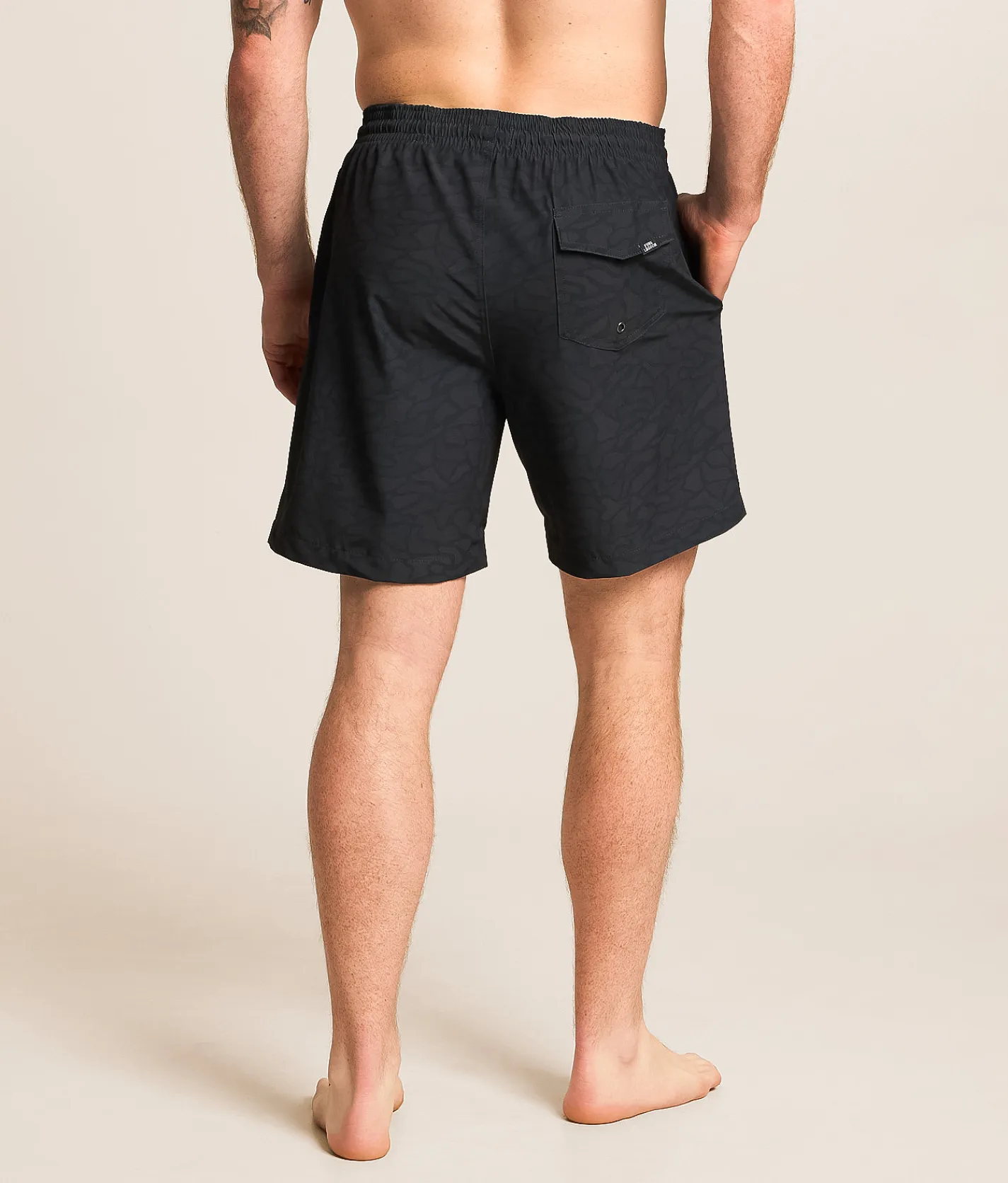 Funk Lagoon Tonal Camo Stretch Swim Trunks Black Camo