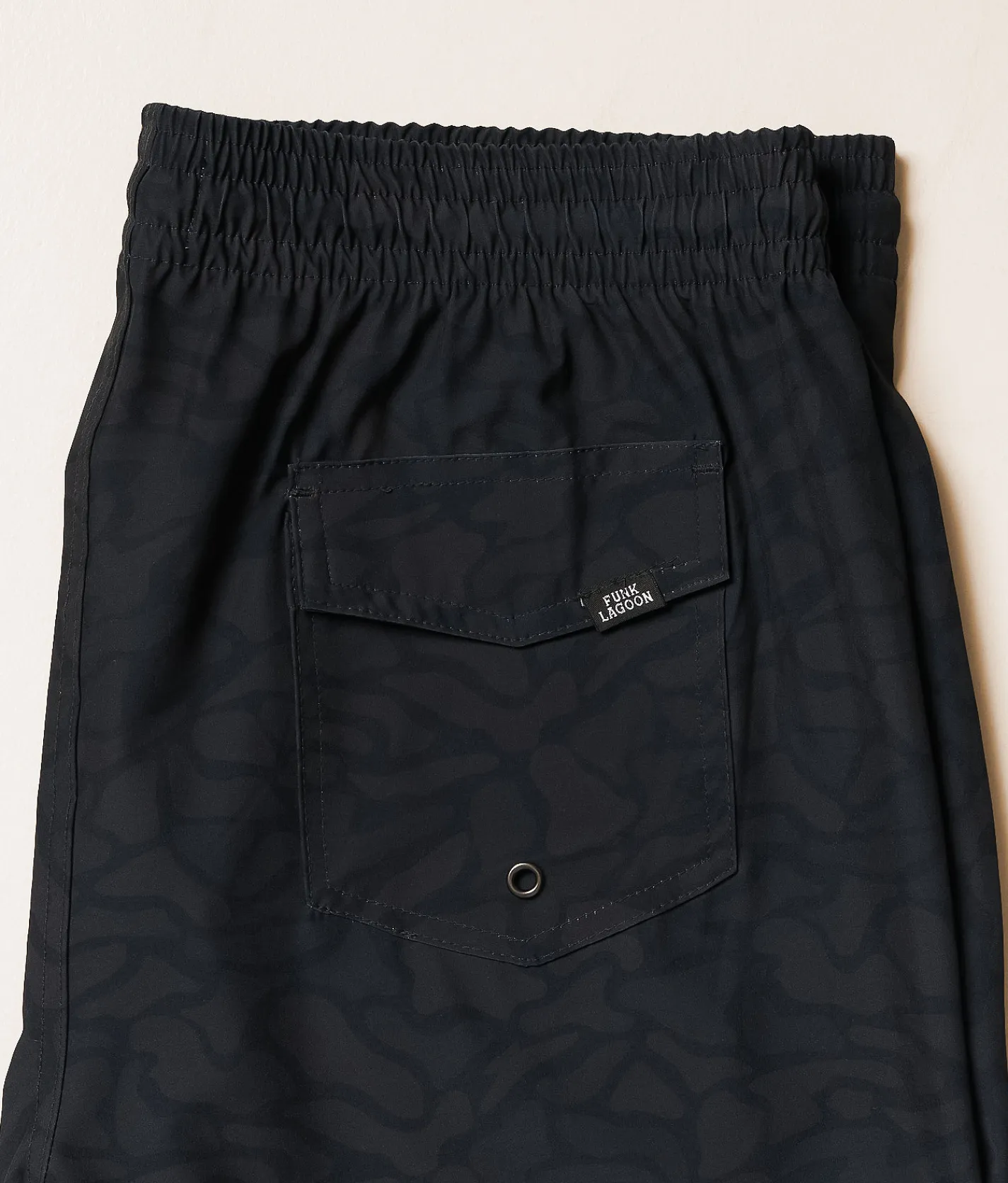 Funk Lagoon Tonal Camo Stretch Swim Trunks Black Camo