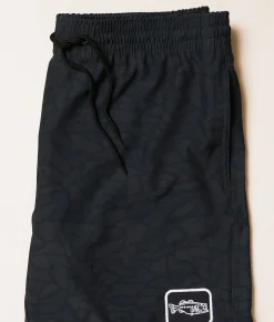 Funk Lagoon Tonal Camo Stretch Swim Trunks Black Camo