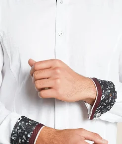 Eight X Tonal Embroidered Shirt White Outlet