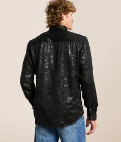 Tops | Eight X Tonal Jacquard Shirt Black