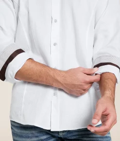 Tops | Eight X Tonal Print Shirt White