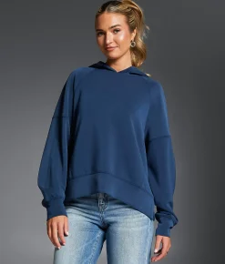 Tops|Activewear | Buckle Black Tonal Seamed Hoodie Big Dipper