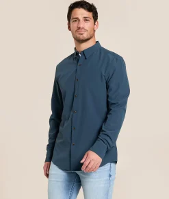 Tops | J.B. Holt Tonal Striped Athletic Performance Stretch Shirt White