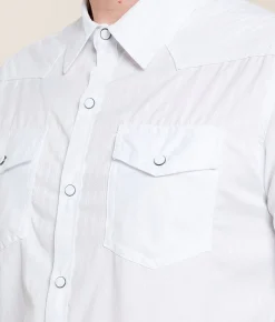 Tops | Gentry County Tonal Striped Standard Shirt White