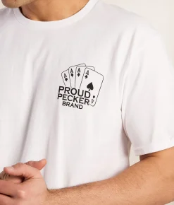 Proud Pecker Brand Too Bold To Fold T-Shirt White