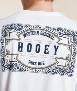 Tops|Graphic T-Shirts | Hooey Tooling Buckle T-Shirt White