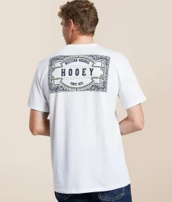 Tops|Graphic T-Shirts | Hooey Tooling Buckle T-Shirt White