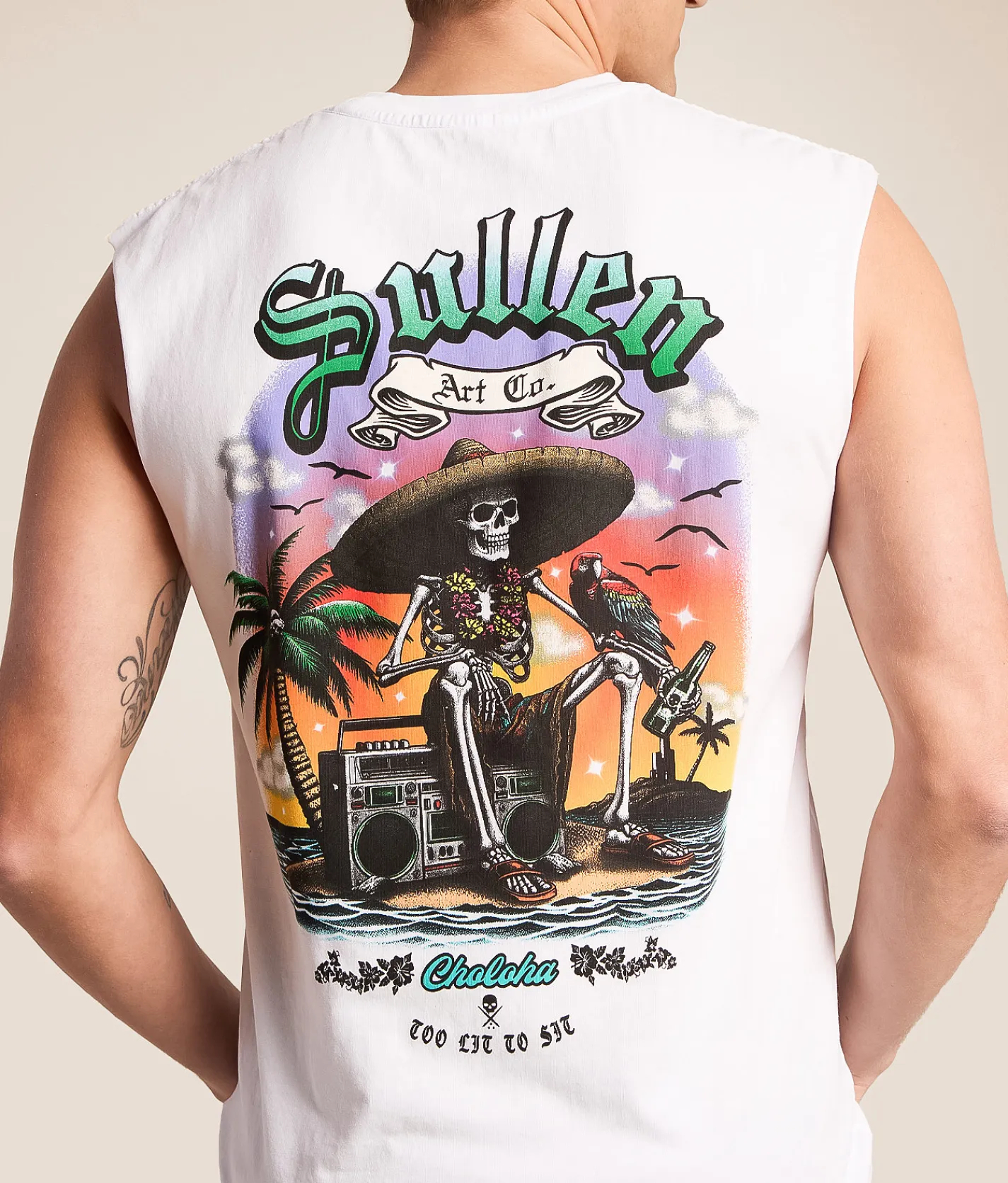 Tops | Sullen Too Lit Tank Top White