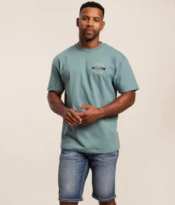 Tops|Graphic T-Shirts | RVCA Top Layer T-Shirt Blue