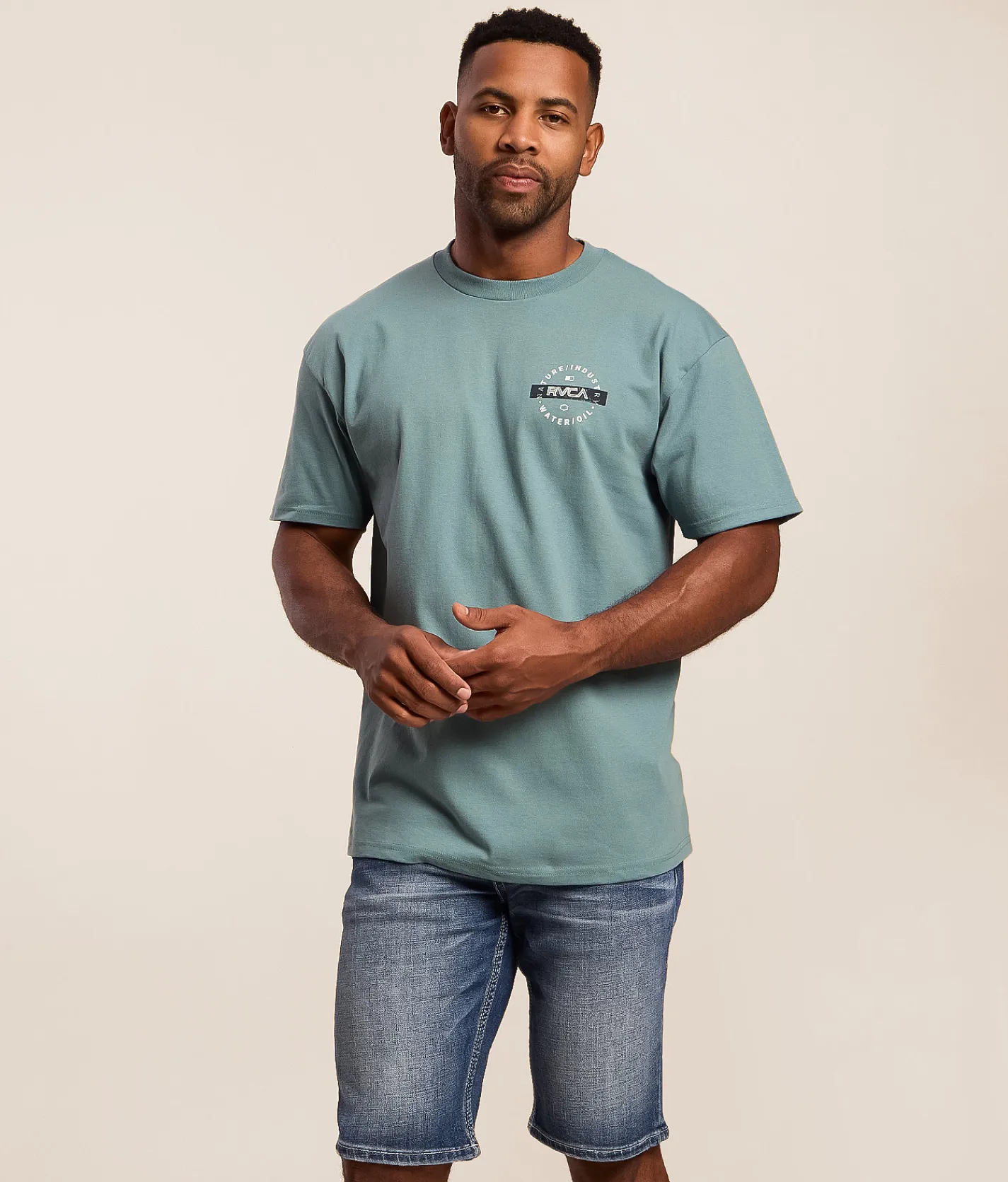 Tops|Graphic T-Shirts | RVCA Top Layer T-Shirt Blue