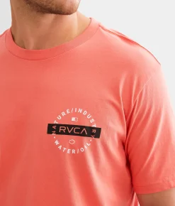 Graphic T-Shirts | RVCA Top Layer T-Shirt Coral Pink