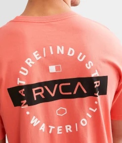 Graphic T-Shirts | RVCA Top Layer T-Shirt Coral Pink