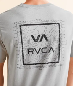 RVCA Topo All The Way T-Shirt Monument Discount