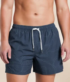Cove Topo Camo Stretch Swim Trunks Blue Online