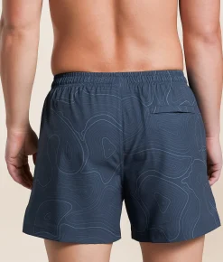 Cove Topo Camo Stretch Swim Trunks Blue Online