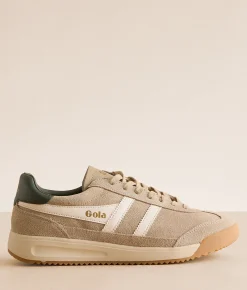 Gola® Tornado '88 Leather Sneaker Bone Off White Dark Khaki Hot