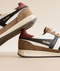 Gola® Tornado Leather Sneaker Off White Tobacco Black Outlet