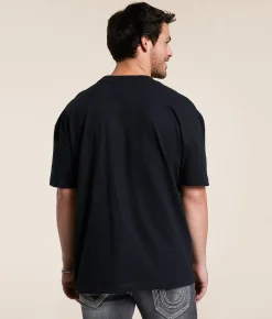 Graphic T-Shirts | True Religion Torn T-Shirt Jet Black