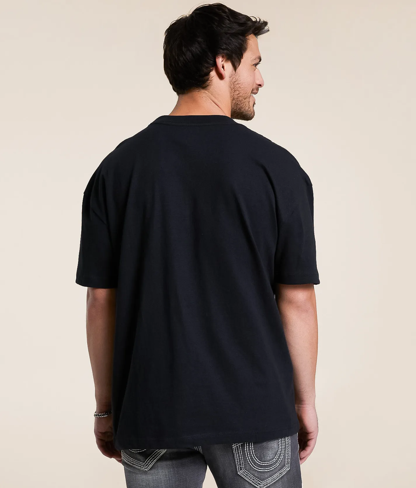 Graphic T-Shirts | True Religion Torn T-Shirt Jet Black