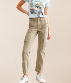 HIDDEN Tracey Cargo Straight Stretch Jean Cedar Sale