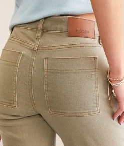HIDDEN Tracey Cargo Straight Stretch Jean Cedar Sale