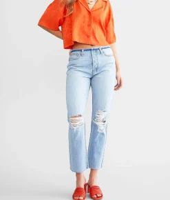 Jeans|Bottoms | HIDDEN Tracey Cropped Straight Jean Medium Light